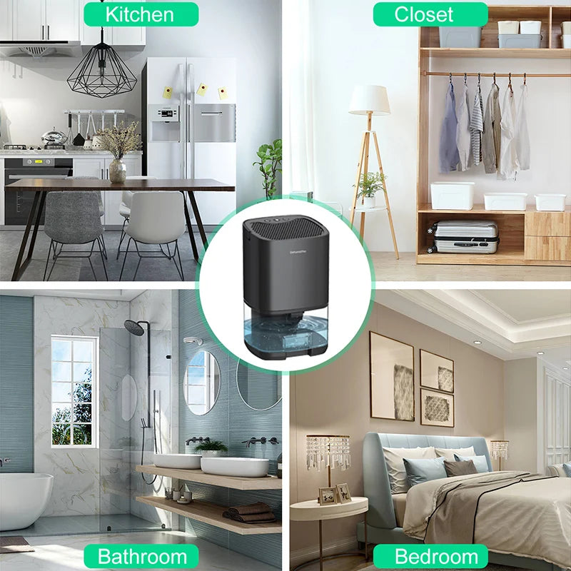 Mini Luchtontvochtiger Compact™ - Stil & Krachtig voor Thuis & Kantoor