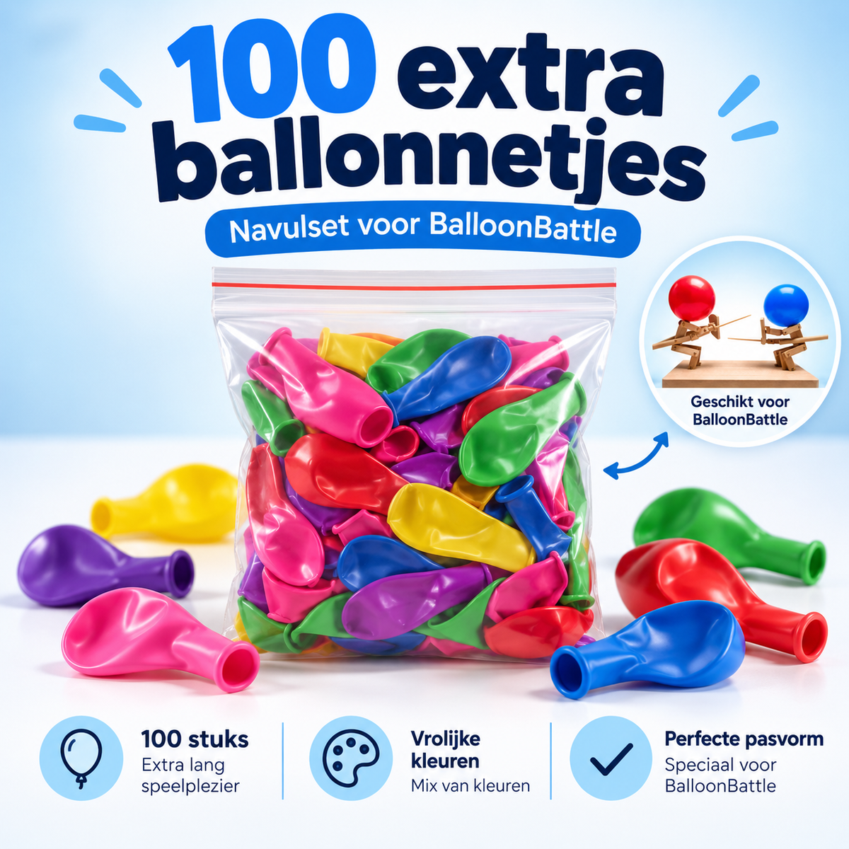 100 extra ballonnen | BalloonBattle