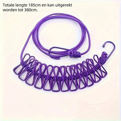 FlexLijn Weerbestendige Waslijn voor Binnen en Buiten