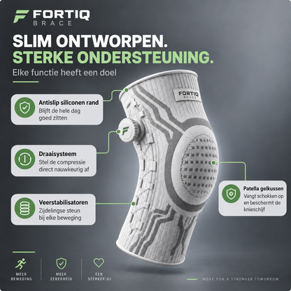 Fortiq Brace – Verstelbare kniebrace met draaiknop voor sport en dagelijks gebruik