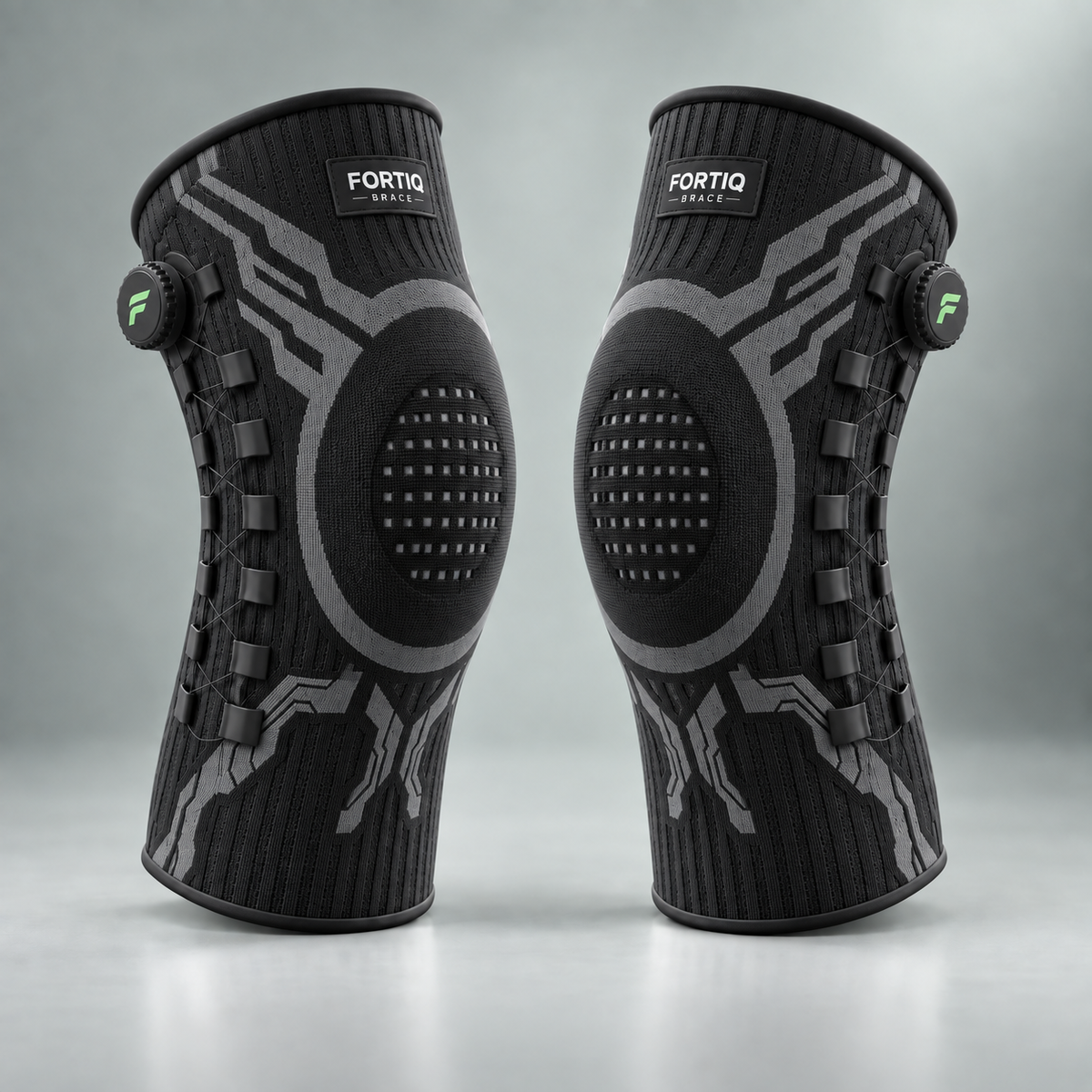 Fortiq Brace – Verstelbare kniebrace met draaiknop voor sport en dagelijks gebruik