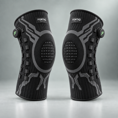 Fortiq Brace – Verstelbare kniebrace met draaiknop voor sport en dagelijks gebruik