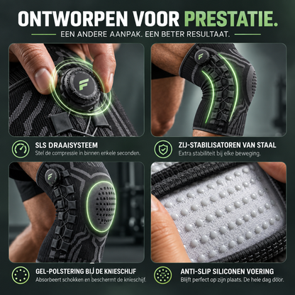 Fortiq Brace – Verstelbare kniebrace met draaiknop voor sport en dagelijks gebruik
