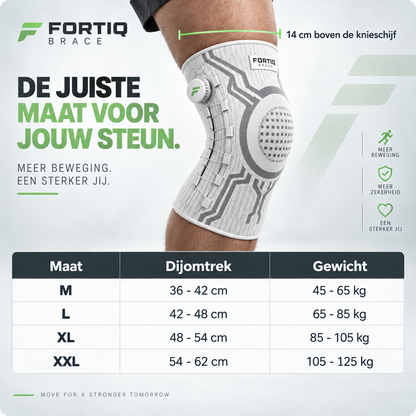 Fortiq Brace – Verstelbare kniebrace met draaiknop voor sport en dagelijks gebruik