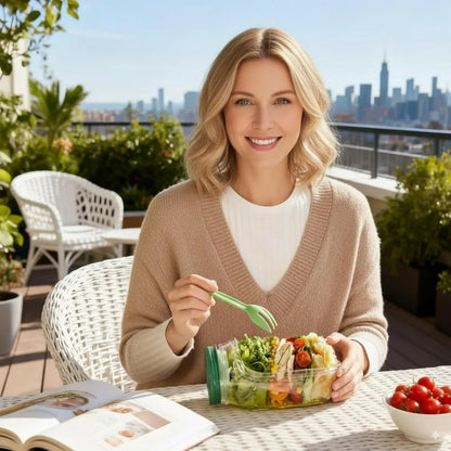 FreshLayer Salad Pod met Zijklep en Saus-cup