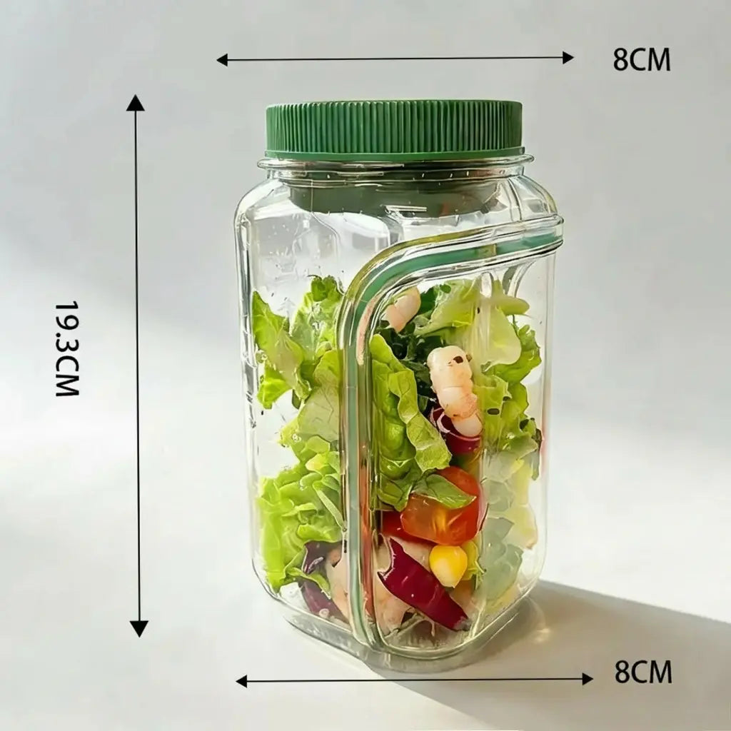 FreshLayer Salad Pod met Zijklep en Saus-cup