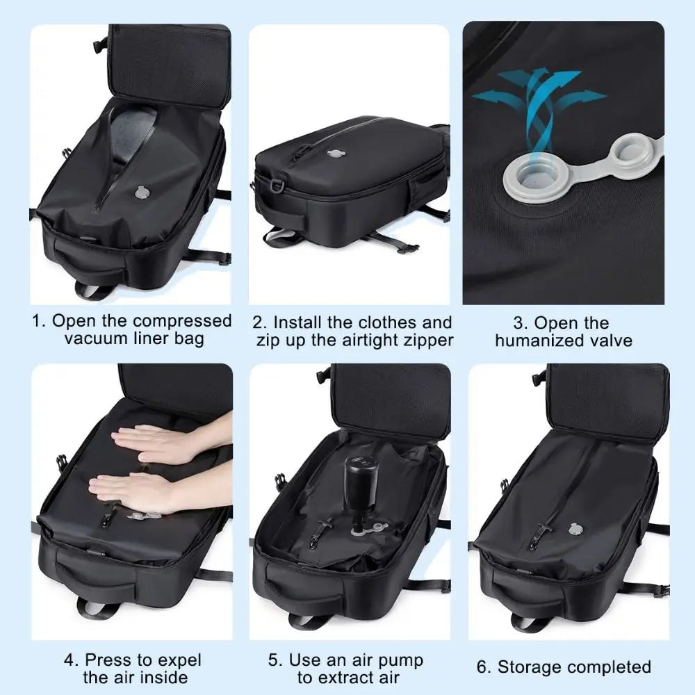 Frey Travel™ Rugzak met compressie vacuüm vak