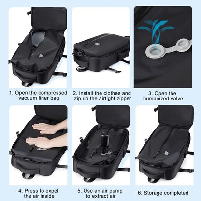 Frey Travel™ Rugzak met compressie vacuüm vak