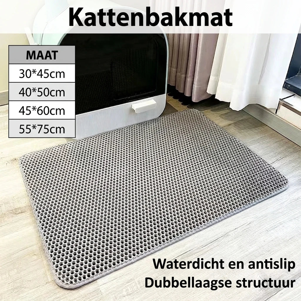 Furz Catmate™ korrelmat – Dubbellaagse kattenbakmat voor een schone vloer