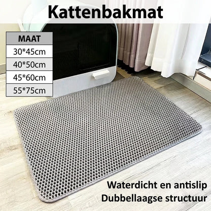 Furz Catmate™ korrelmat – Dubbellaagse kattenbakmat voor een schone vloer