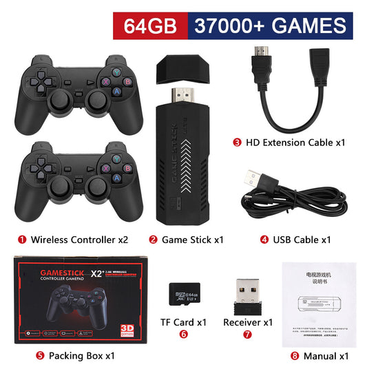 X2 Retro Gamestick – 30.000+ Klassieke Games, Plug & Play op je TV