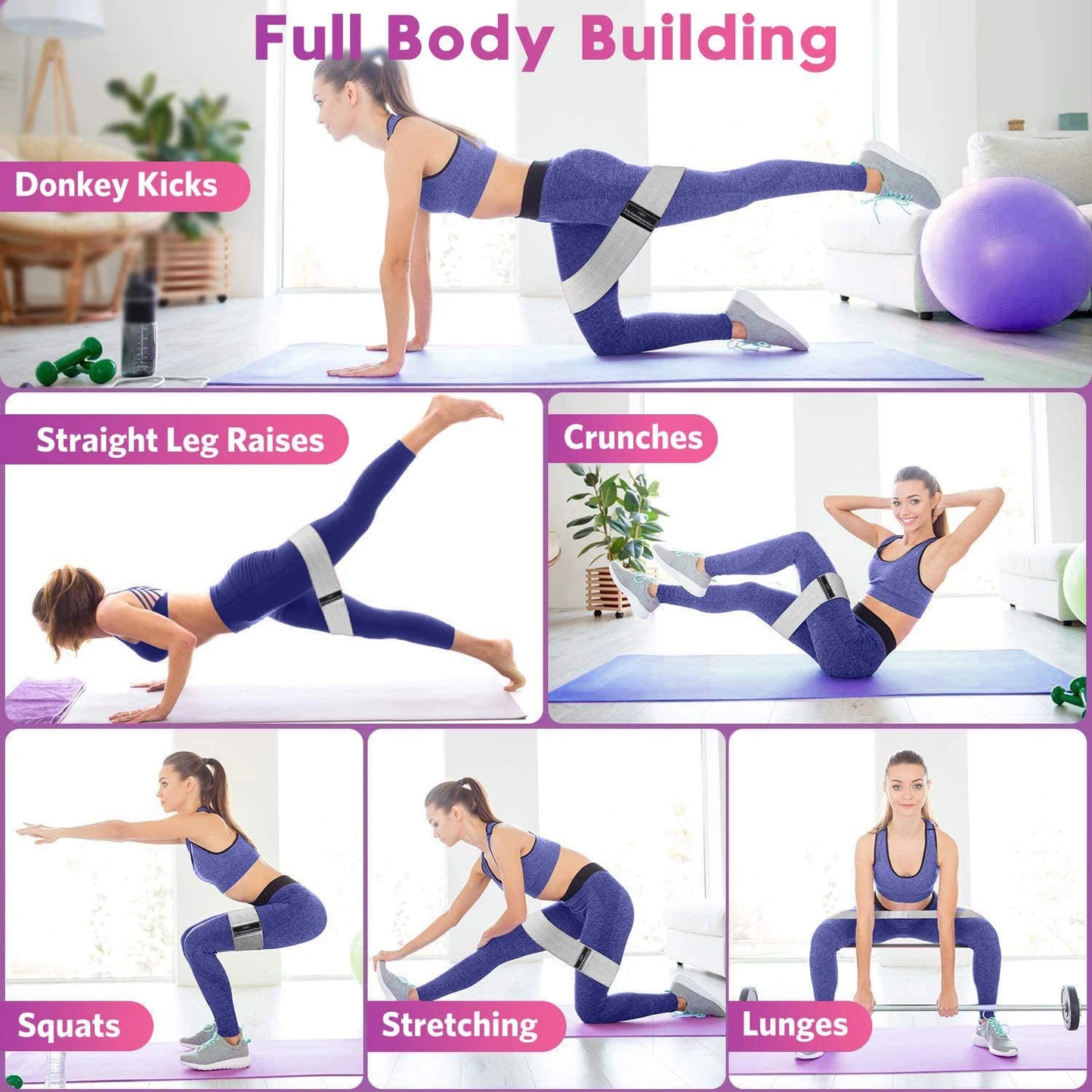 GluteMax™ Resistance bands - Elastische Fitness banden