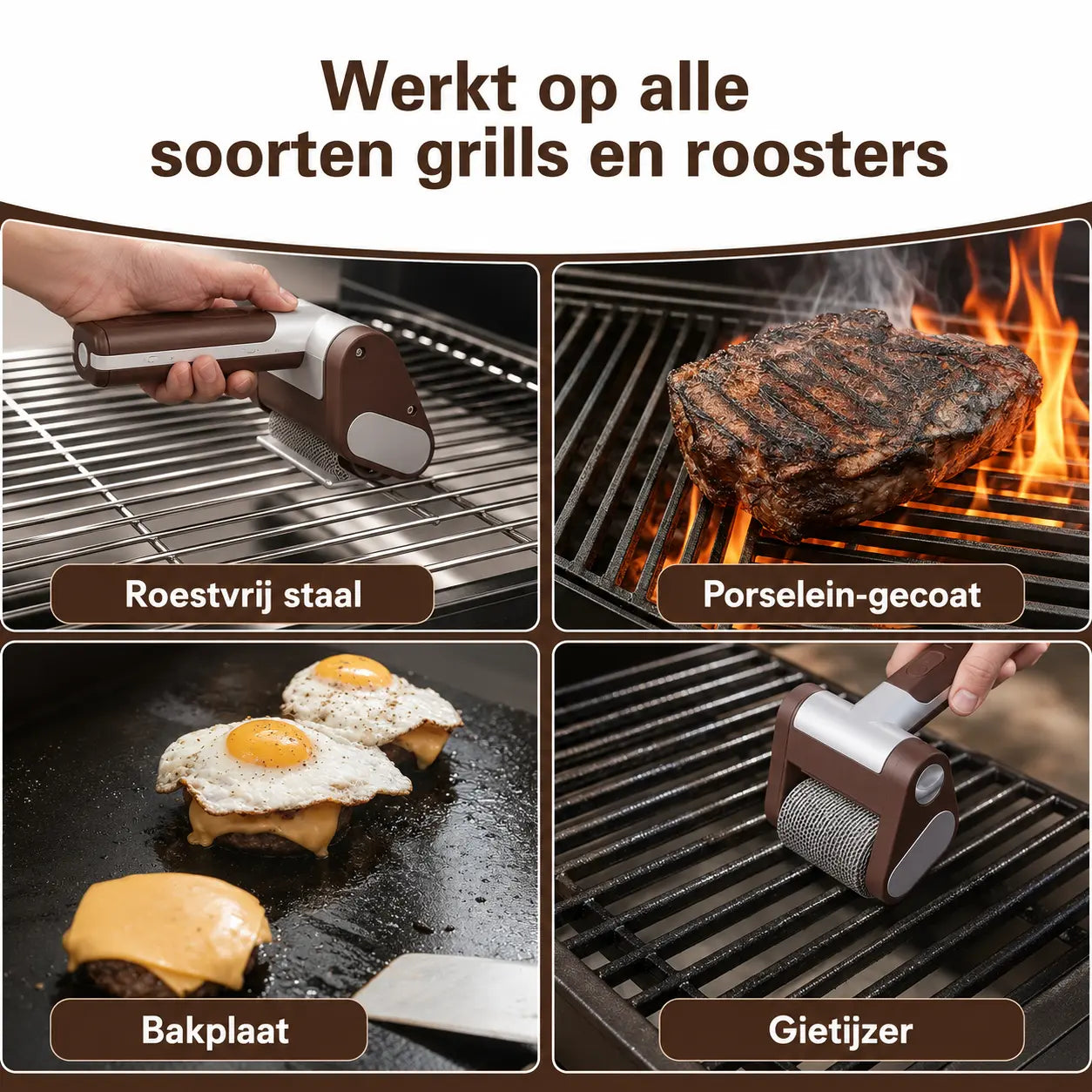 GrillRollo Pro – Elektrische Grillreiniger zonder Borstels