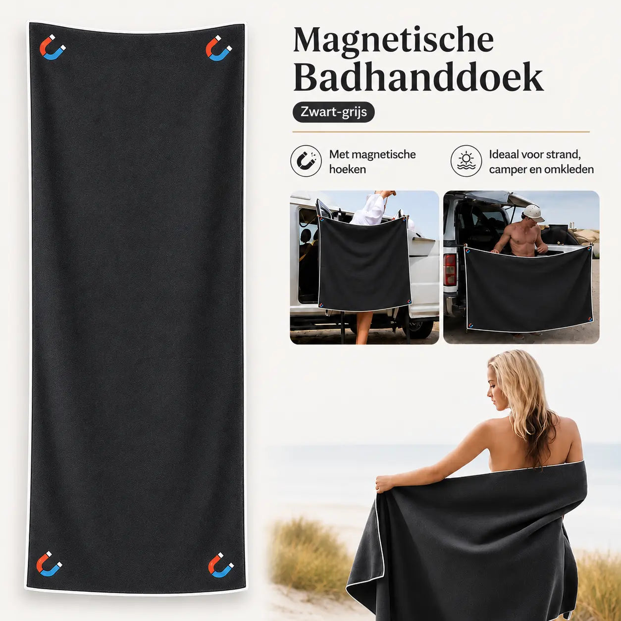 MagnaTowel™ Pro: Magnetisch, Sneldrogend & Ultra-Absorberend!