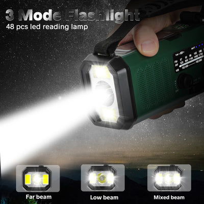 Noodradio met ingebouwde zaklamp in drie lichtstanden