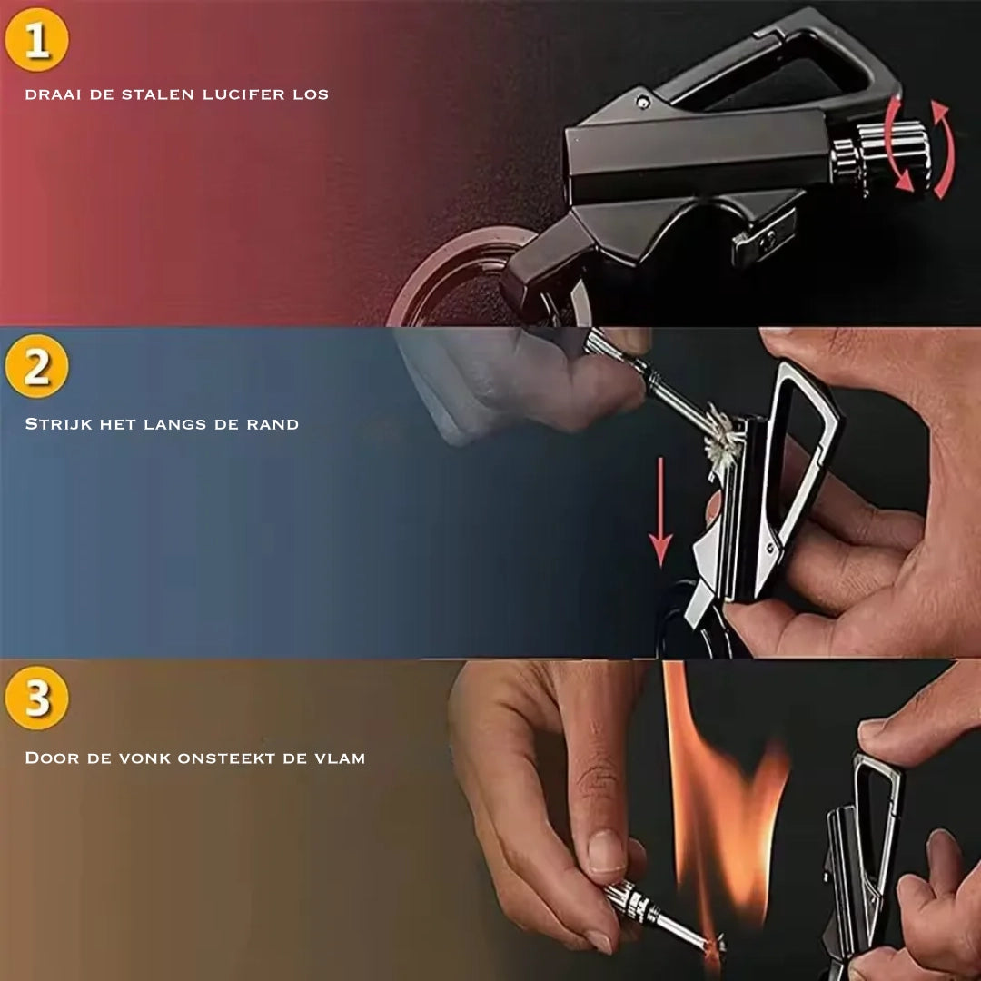 PermaVuur Pro Sleutelhanger Aansteker - Windproof