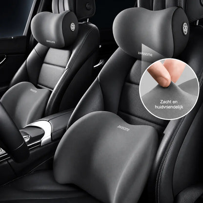 RijdComfort – Ergonomische Nek- & Rugsteunset van Traagschuim