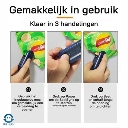 SealSync Mini - 2-in-1 Zaksluiter met USB-C