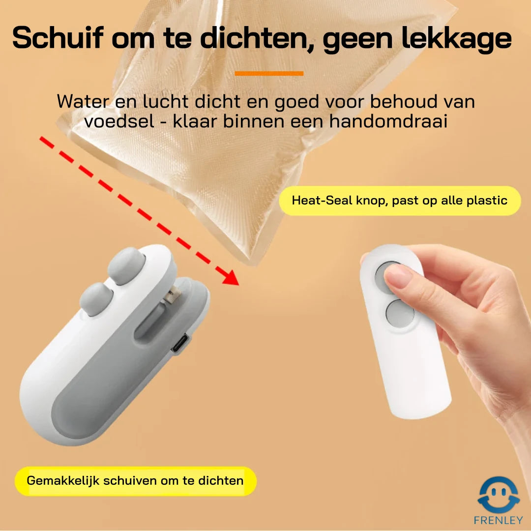 SealSync Mini - 2-in-1 Zaksluiter met USB-C