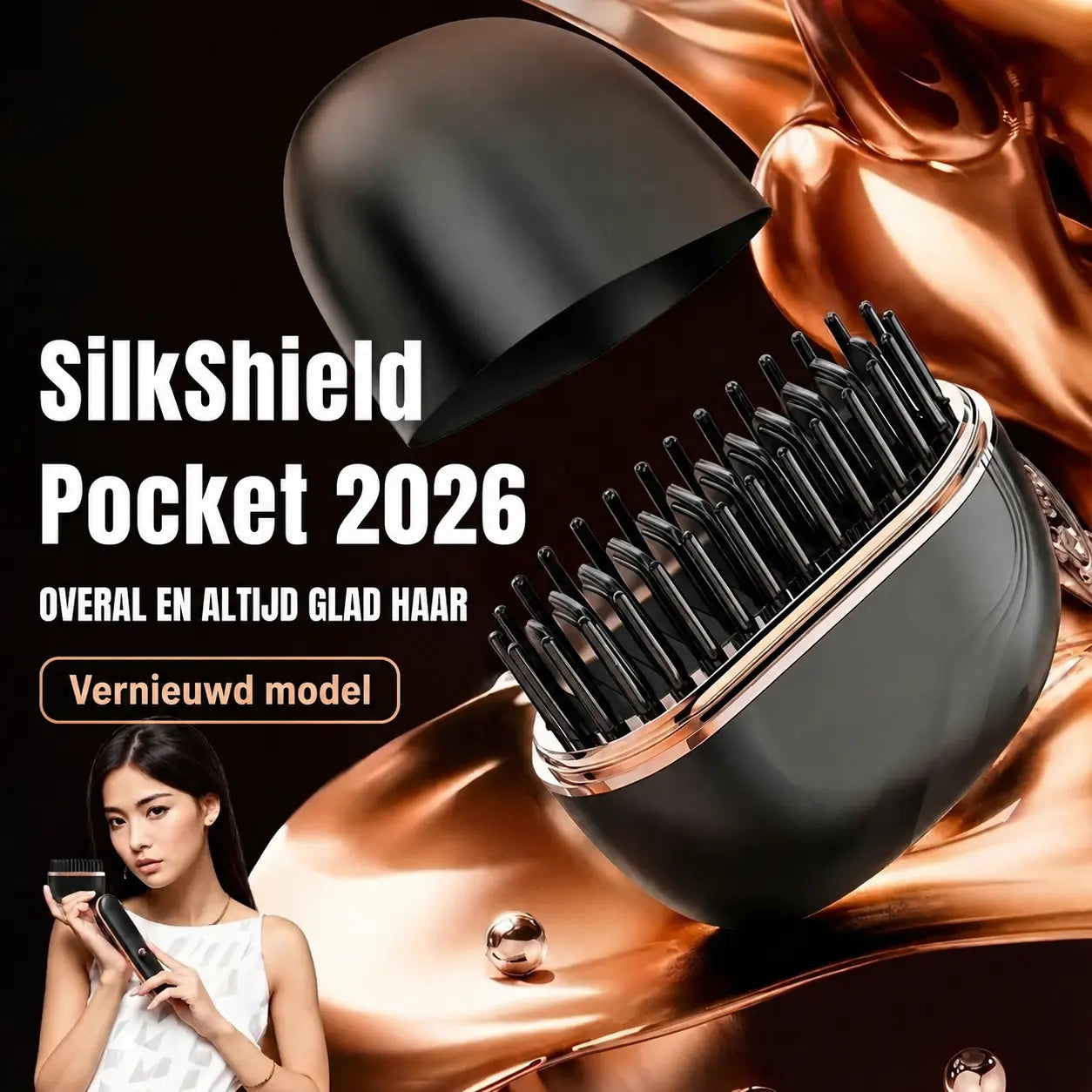 SilkShield™ Pocket 2026 Draadloze Mini Stijlborstel