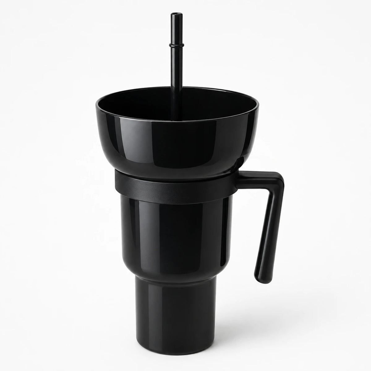SnackSip – 2-in-1 Snackbeker met Geïntegreerde Drinkbeker