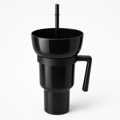 SnackSip – 2-in-1 Snackbeker met Geïntegreerde Drinkbeker