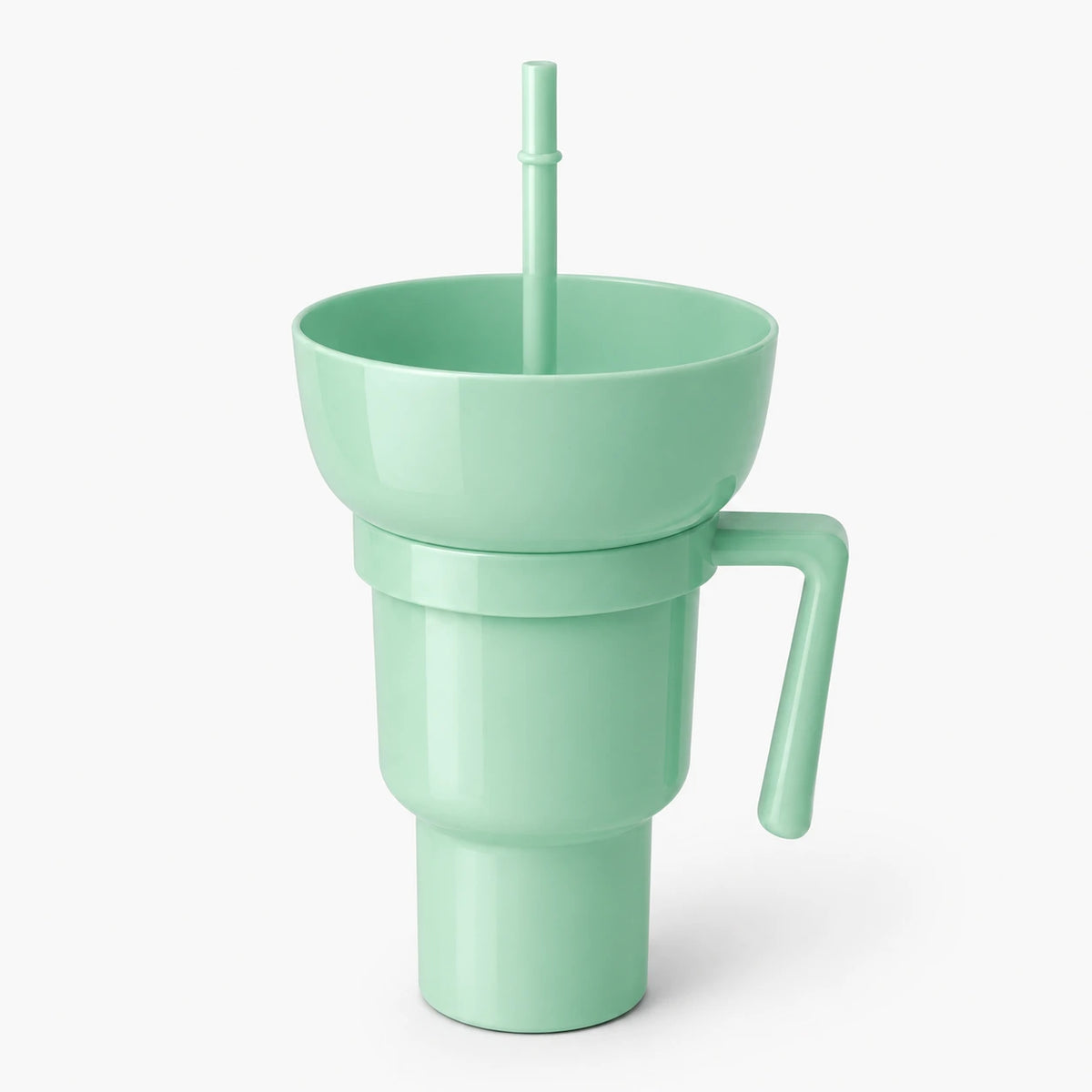 SnackSip – 2-in-1 Snackbeker met Geïntegreerde Drinkbeker