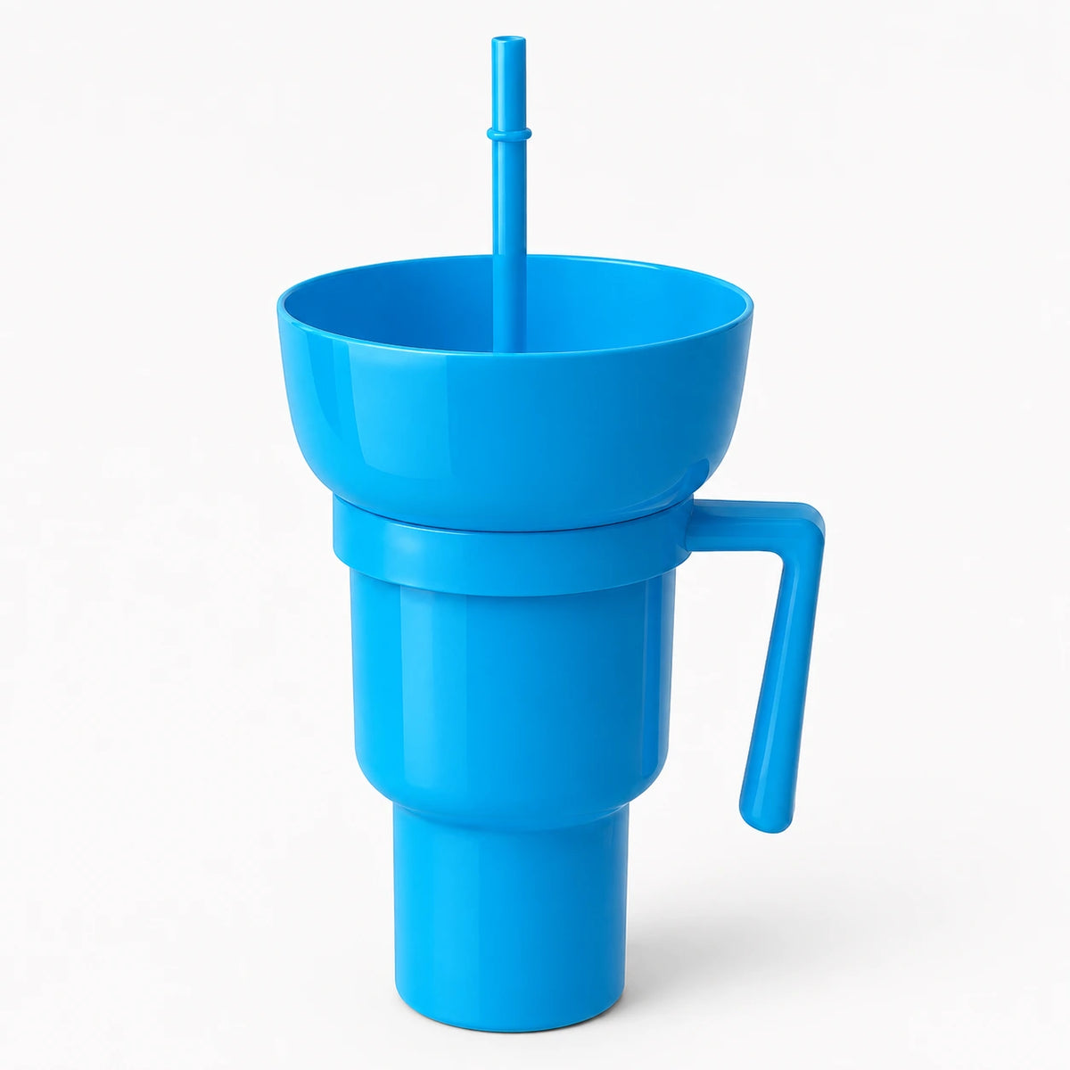 SnackSip – 2-in-1 Snackbeker met Geïntegreerde Drinkbeker