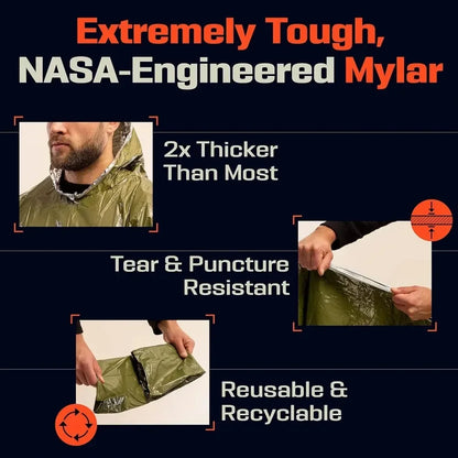 ThermoShield Emergency Poncho – Ultieme Bescherming in Slecht Weer