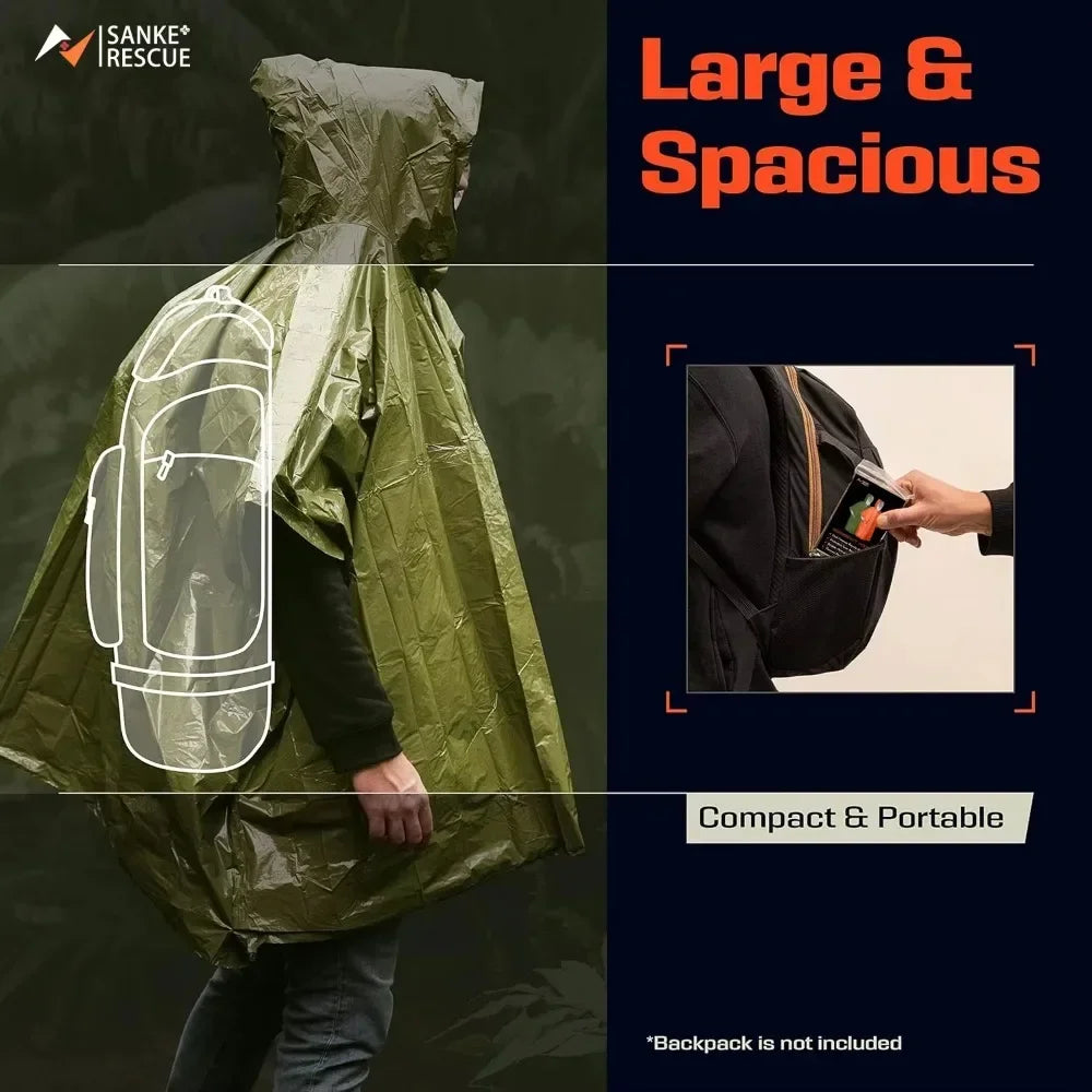 ThermoShield Emergency Poncho – Ultieme Bescherming in Slecht Weer