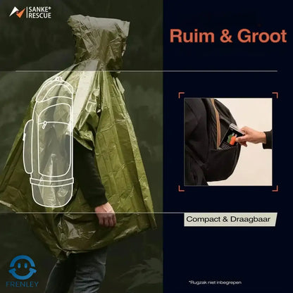 ThermoShield Emergency Poncho – Ultieme Bescherming in Slecht Weer