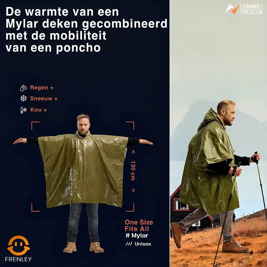 ThermoShield Emergency Poncho – Ultieme Bescherming in Slecht Weer