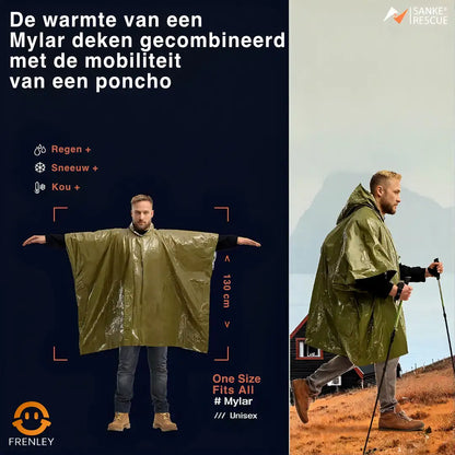ThermoShield Emergency Poncho – Ultieme Bescherming in Slecht Weer