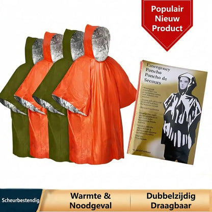 ThermoShield Emergency Poncho – Ultieme Bescherming in Slecht Weer