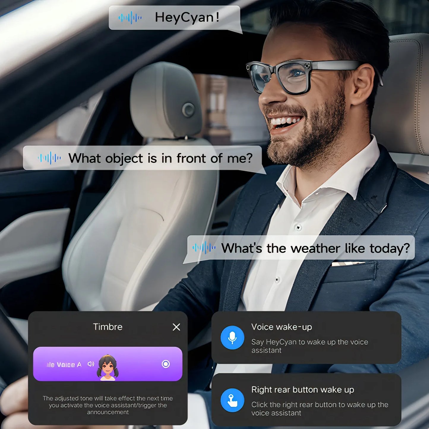VisionX Smart Glasses – Slimme Bril met Camera en AI