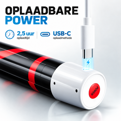 FlexiLux werklamp opladen via usb-c, volledig opgeladen in ongeveer 2,5 uur