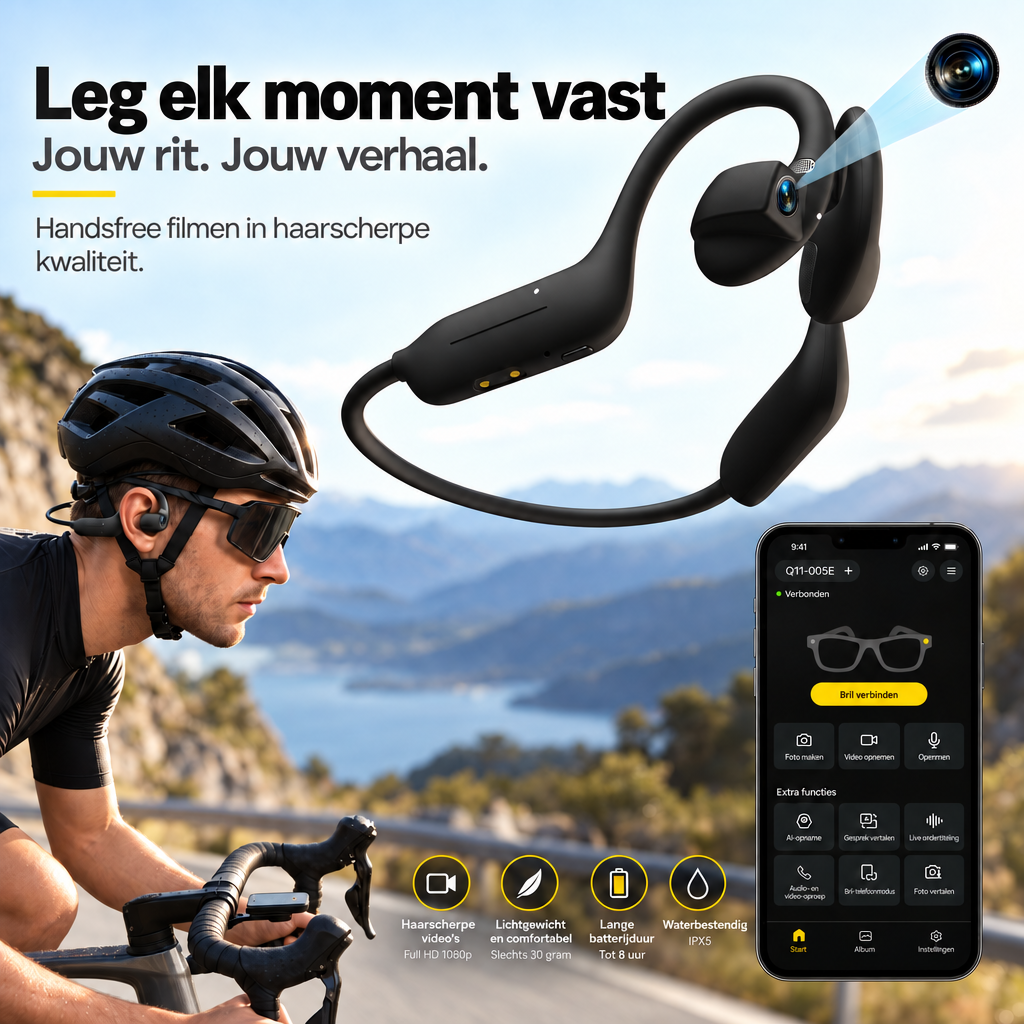 VeloVista – Open sportoortjes met ingebouwde HD-camera