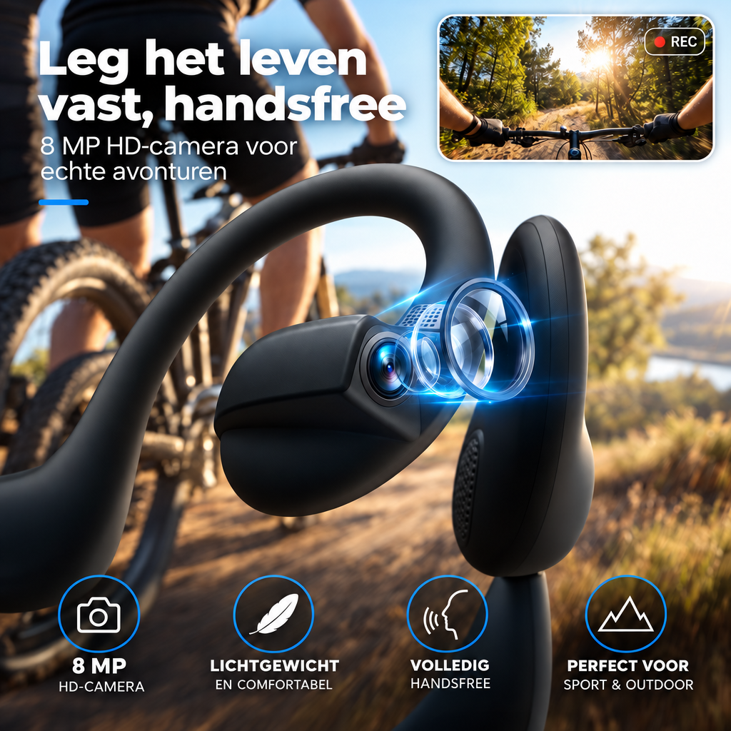 VeloVista – Open sportoortjes met ingebouwde HD-camera