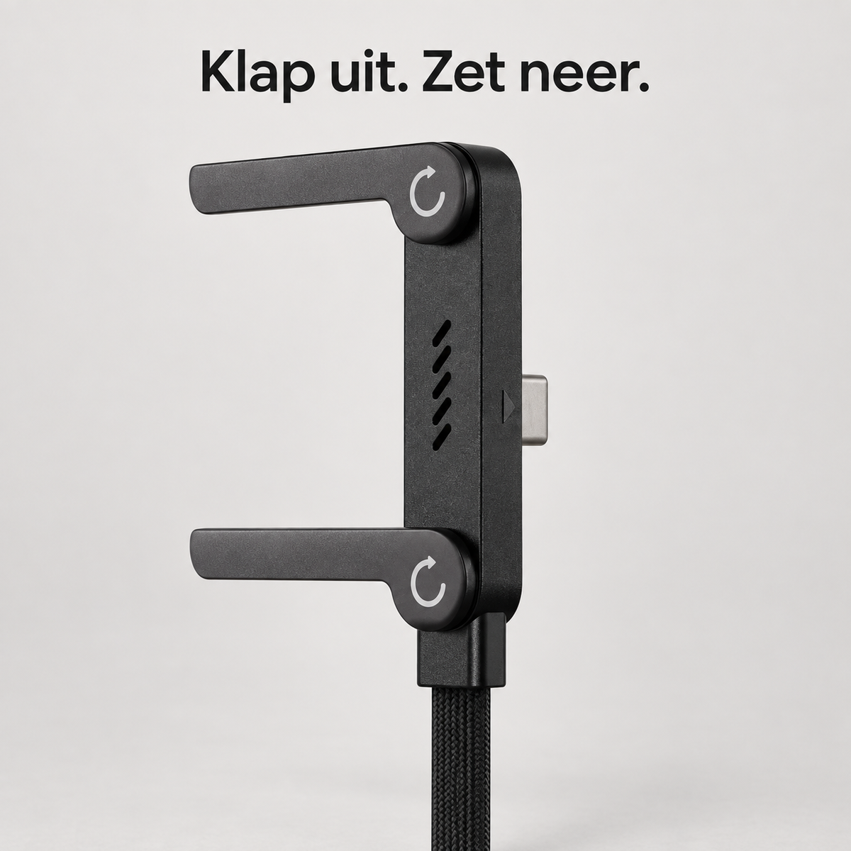 StandLinq – Laadkabel met uitklapbare telefoonstandaard