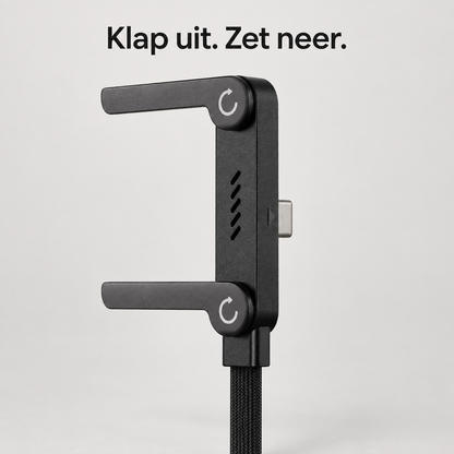 StandLinq – Laadkabel met uitklapbare telefoonstandaard
