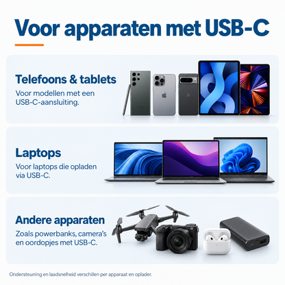 StandLinq – Laadkabel met uitklapbare telefoonstandaard