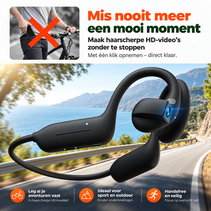 Met één druk filmen onderweg met de VeloVista open sportoortjes met HD-camera